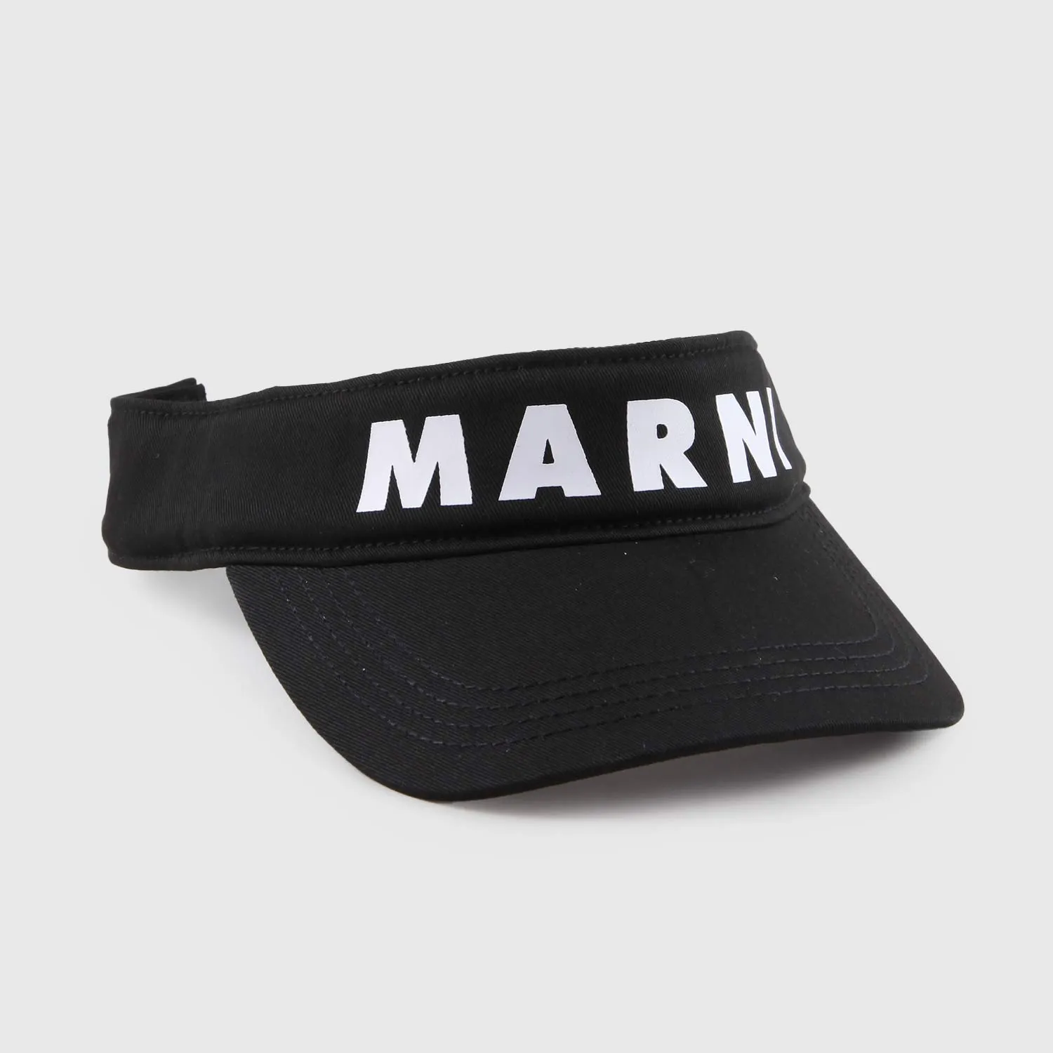 Marni Black Tennis Style Visor Hat