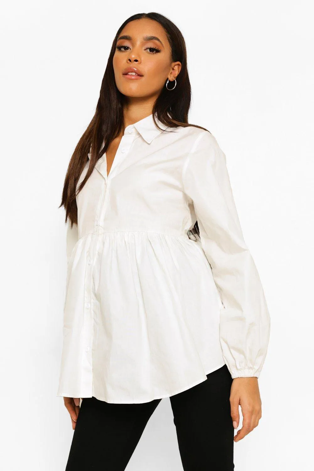 Maternity Cotton Smock Shirt