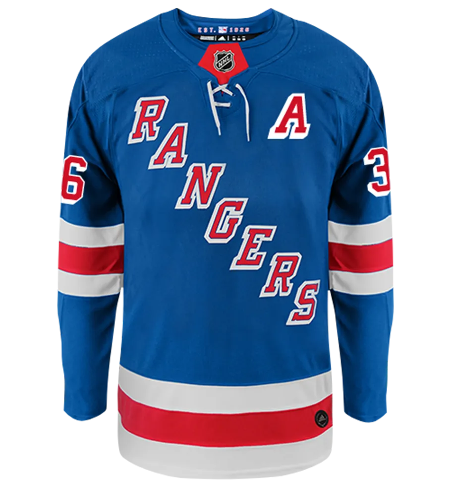 Mats Zuccarello New York Rangers Adidas Authentic Home NHL Hockey Jersey     