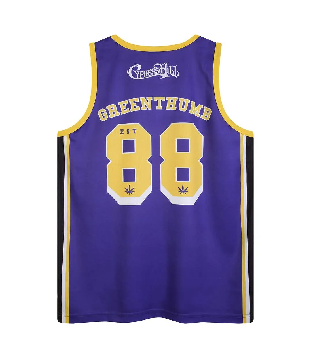 Mens greenthumb cypress hill basketball jersey purple Amplified