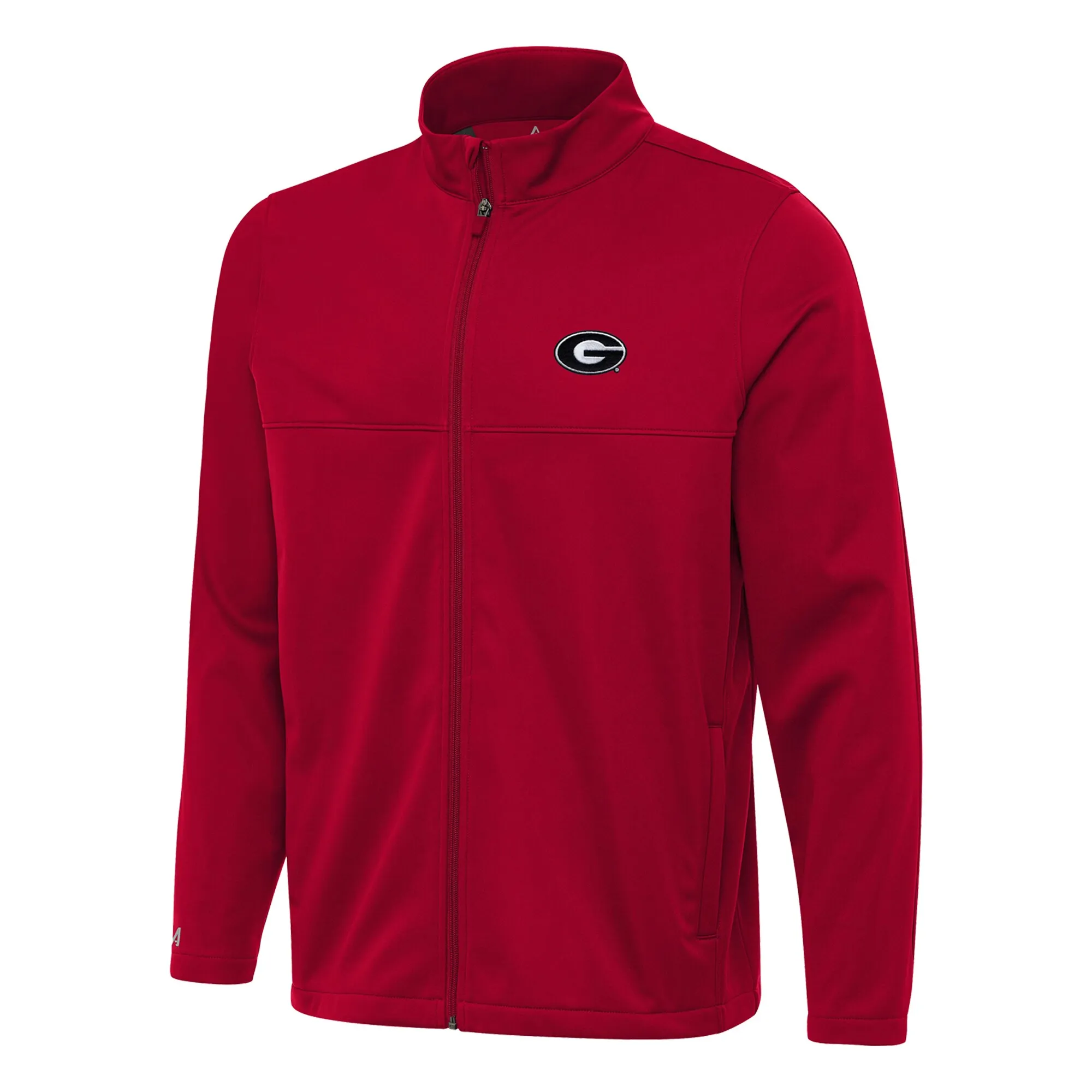 Men's Antigua  Red Georgia Bulldogs Links 2 Full-Zip Golf Jacket