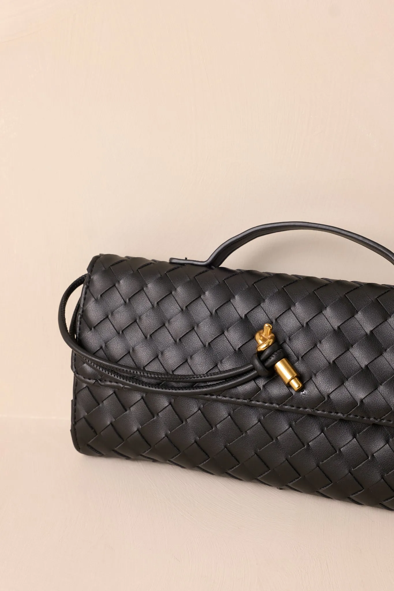 Midnight Sun Black Woven Clutch