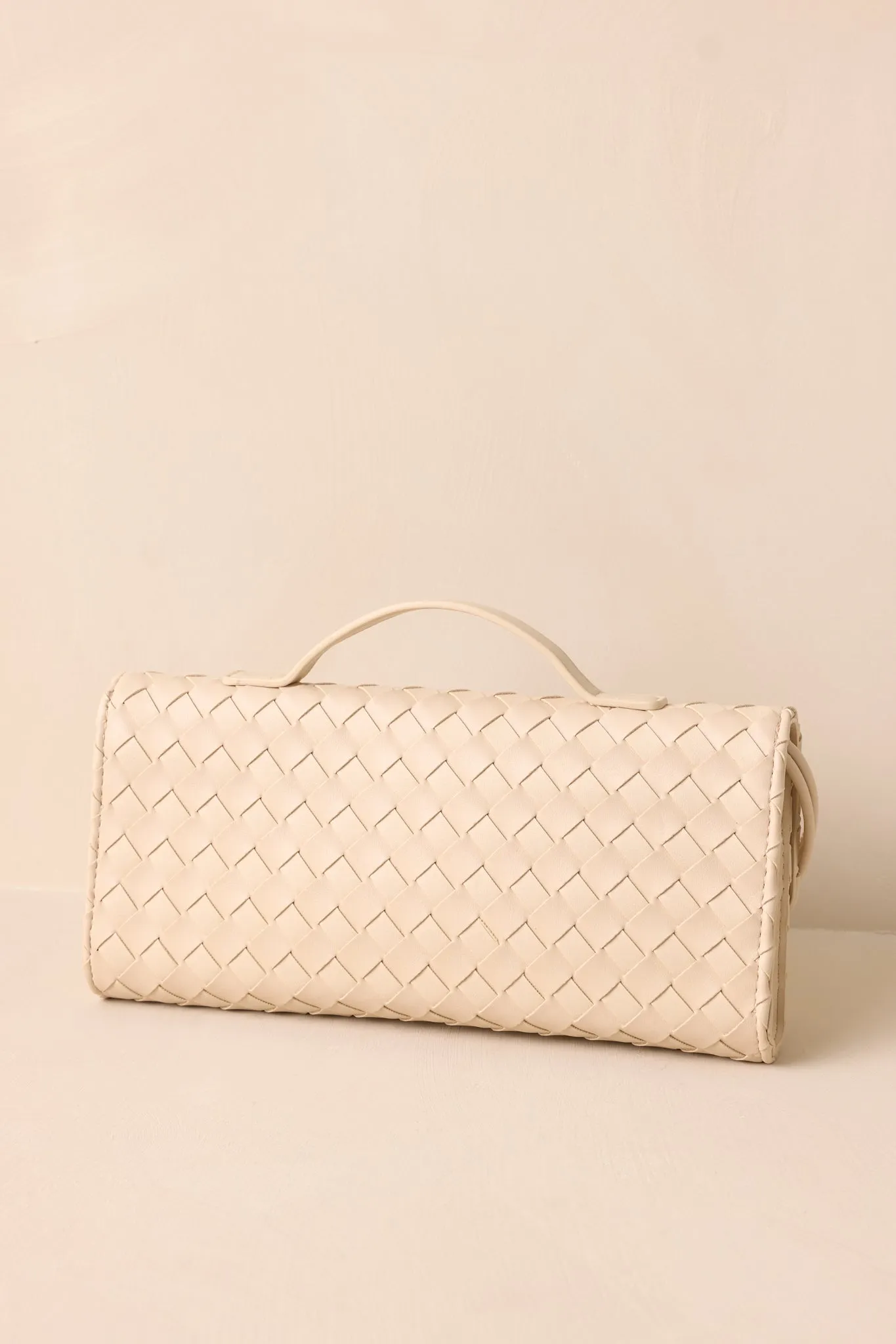 Midnight Sun Ivory Woven Clutch