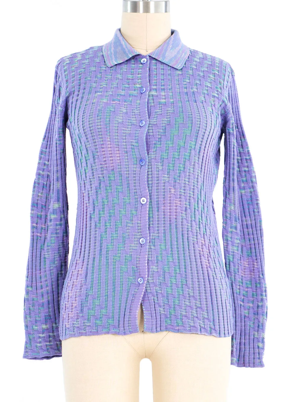 Missoni Lavender Knit Cardigan