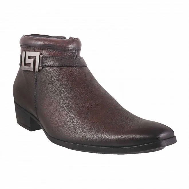 Mochi Men Brown Formal Boots
