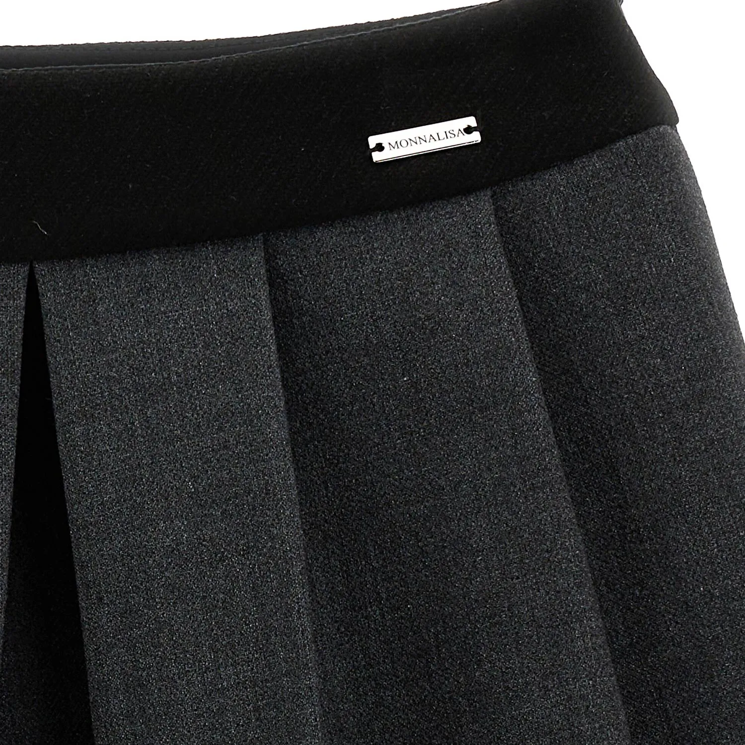 Monnalisa Gray And Black Monnalisa Tennis Miniskirt