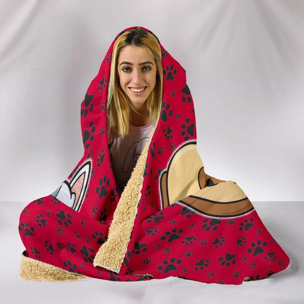 My Dog and Cat Hooded Blanket