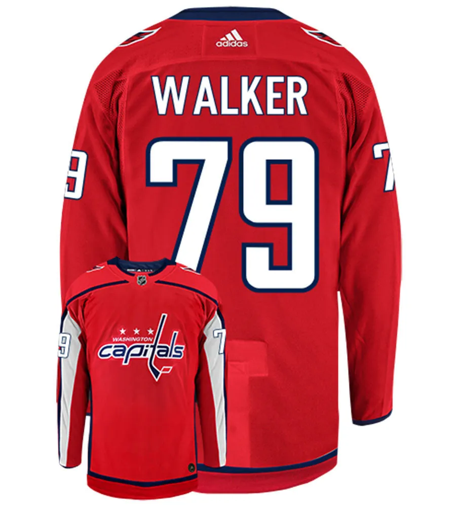 Nathan Walker Washington Capitals Adidas Authentic Home NHL Hockey Jersey     