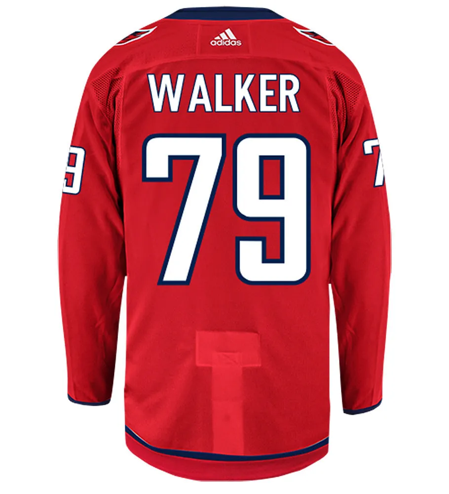 Nathan Walker Washington Capitals Adidas Authentic Home NHL Hockey Jersey     