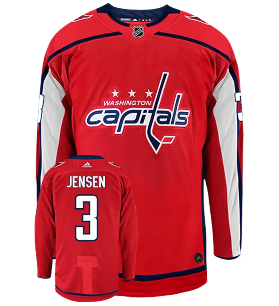 Nick Jensen Washington Capitals Adidas Authentic Home NHL Hockey Jersey     