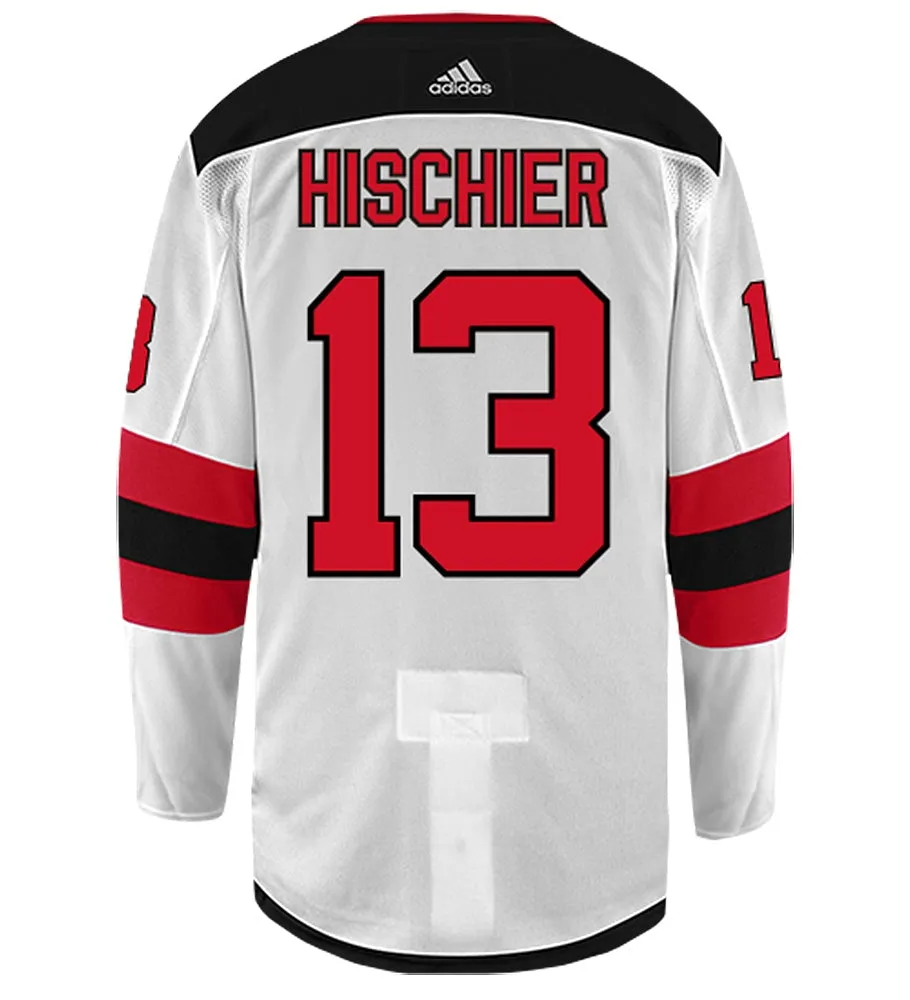 Nico Hischier New Jersey Devils Adidas Authentic Away NHL Hockey Jersey     