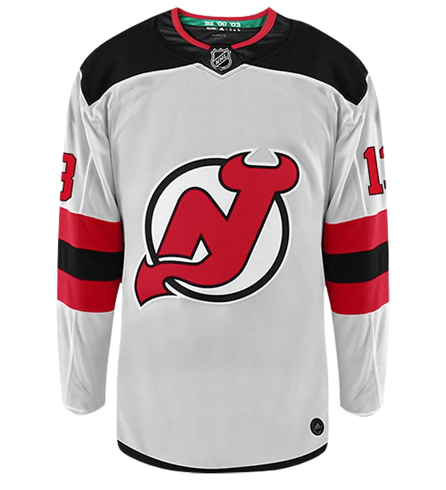 Nico Hischier New Jersey Devils Adidas Authentic Away NHL Hockey Jersey     