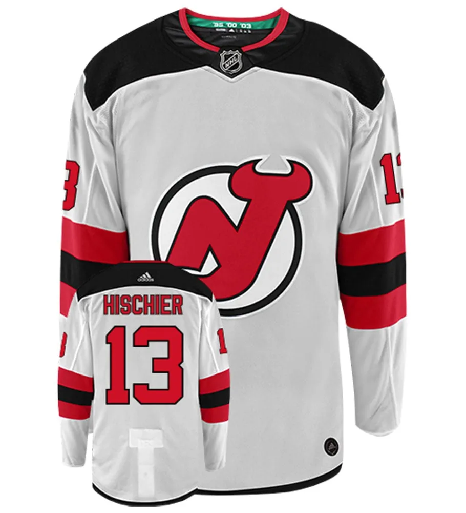 Nico Hischier New Jersey Devils Adidas Authentic Away NHL Hockey Jersey     