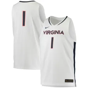 Nike #1 Virginia Cavaliers White Replica Basketball Jersey