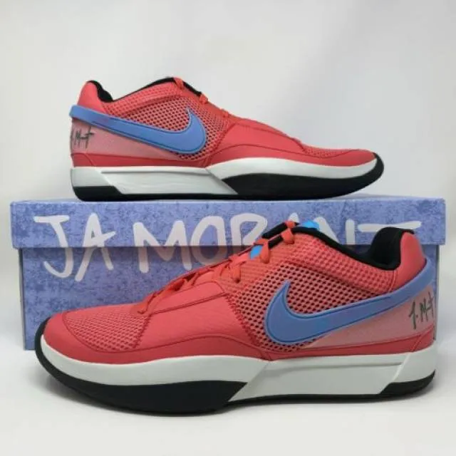 Nike ja 1 low ember glow fuel red white blue basketball men's size 13 dr8785-800