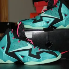 Nike lebron xi 11 south beach 616175 330 sz 11 deadstock basketball sneakers