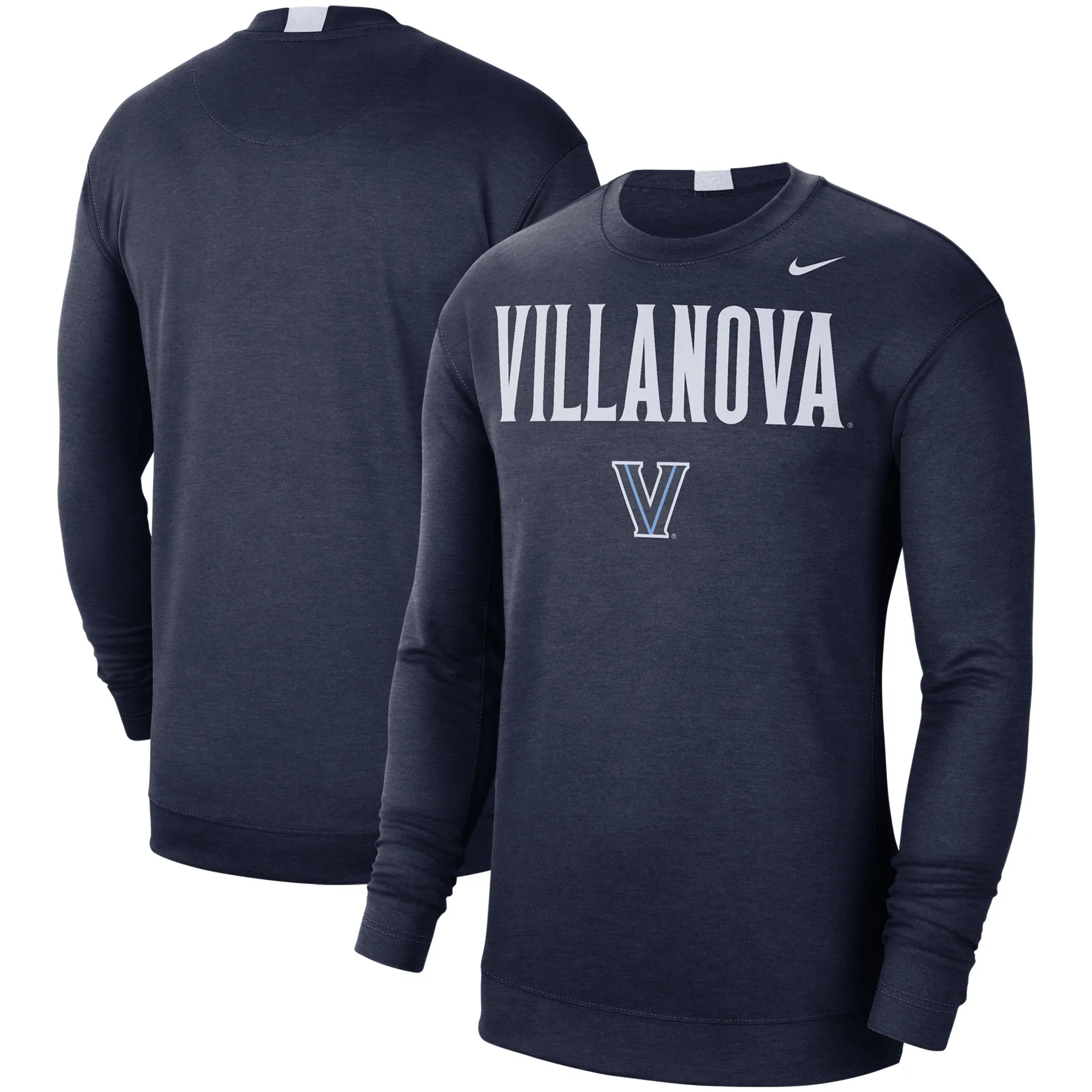 Nike Villanova Wildcats Navy 2021/22 Basketball Team Spotlight Performance Long Sleeve T-Shirt