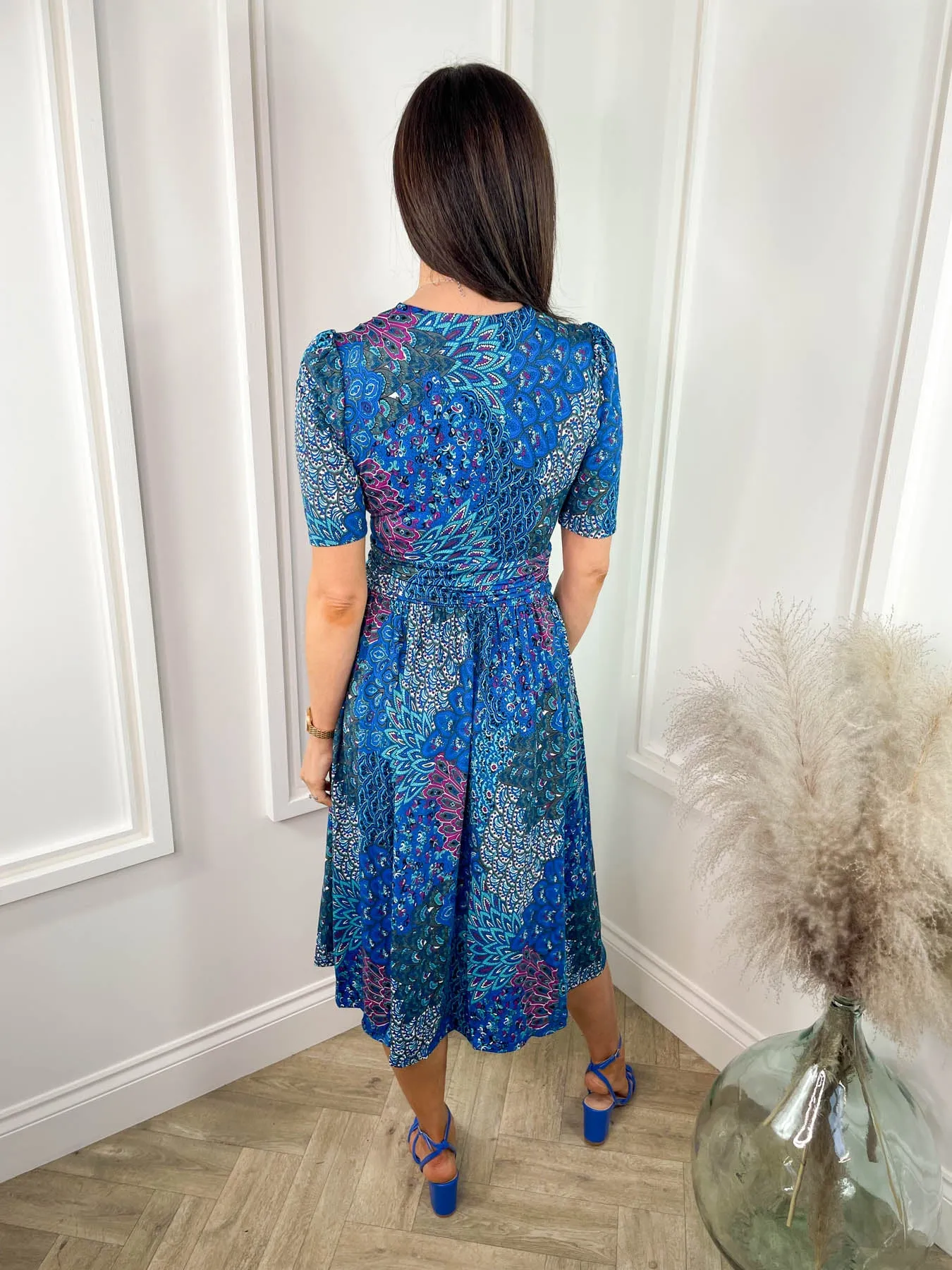 Nina Dress - Blue Peacock