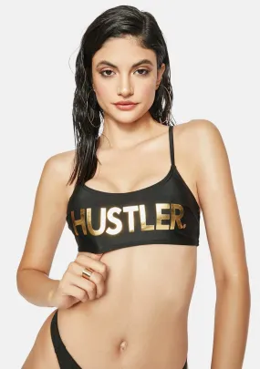 Noir Hustler Logo Bikini Top-