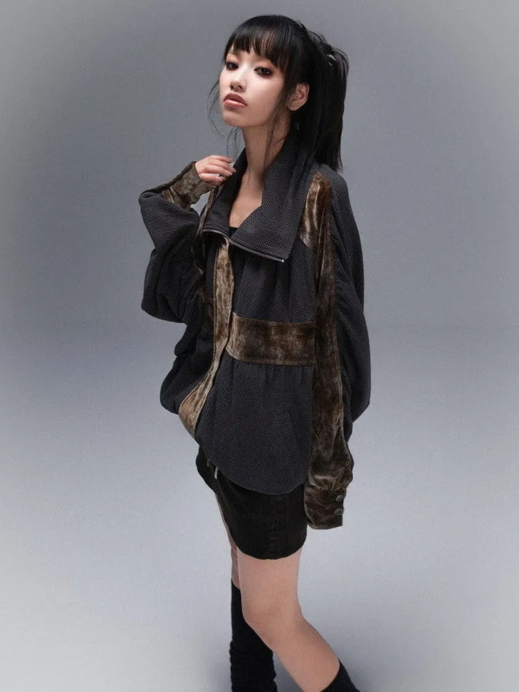 Off-Turtle Uv-Cut Thin Knit Dolman Cross Jacket