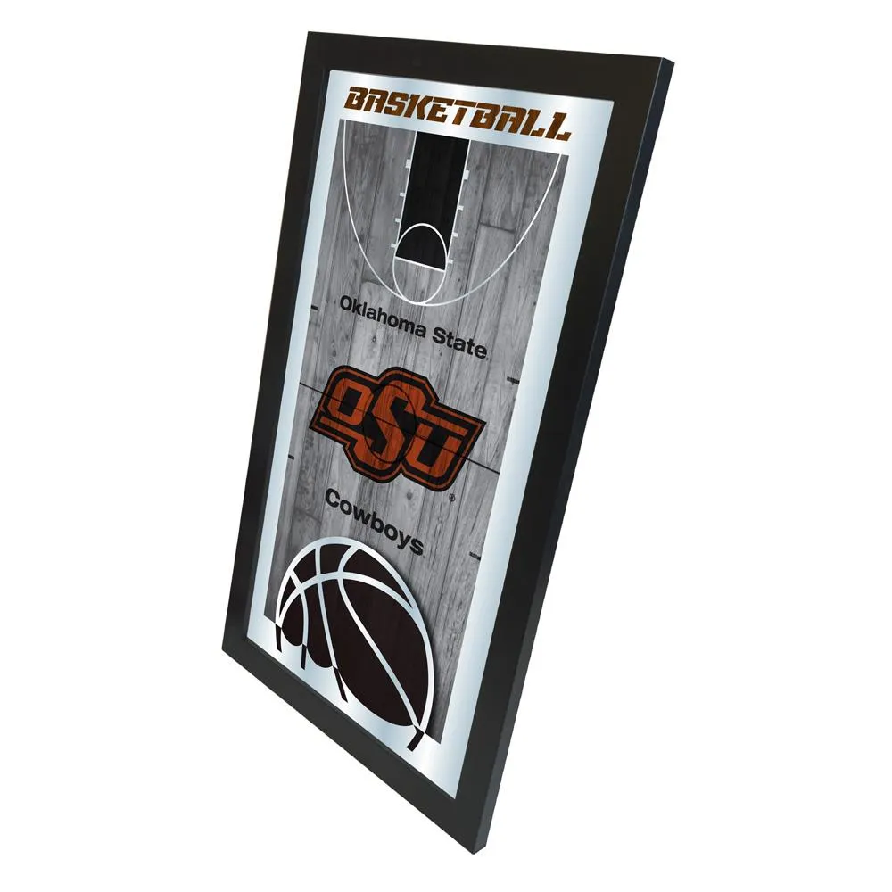 Oklahoma State Cowboys HBS Basketball Framed Hanging Glass Wall Mirror (26x15)