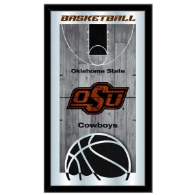 Oklahoma State Cowboys HBS Basketball Framed Hanging Glass Wall Mirror (26x15)