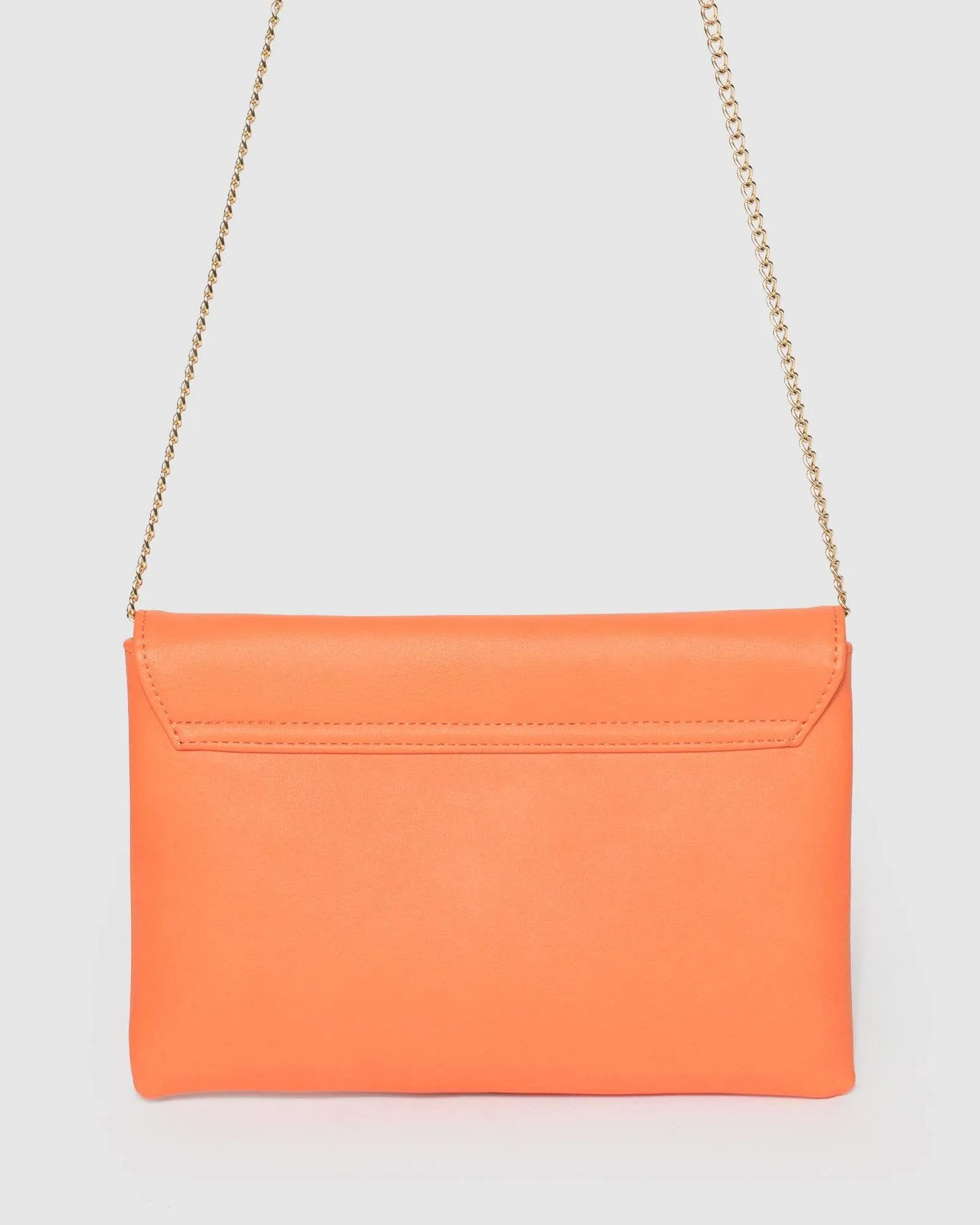 Orange Zaara Clutch Bag