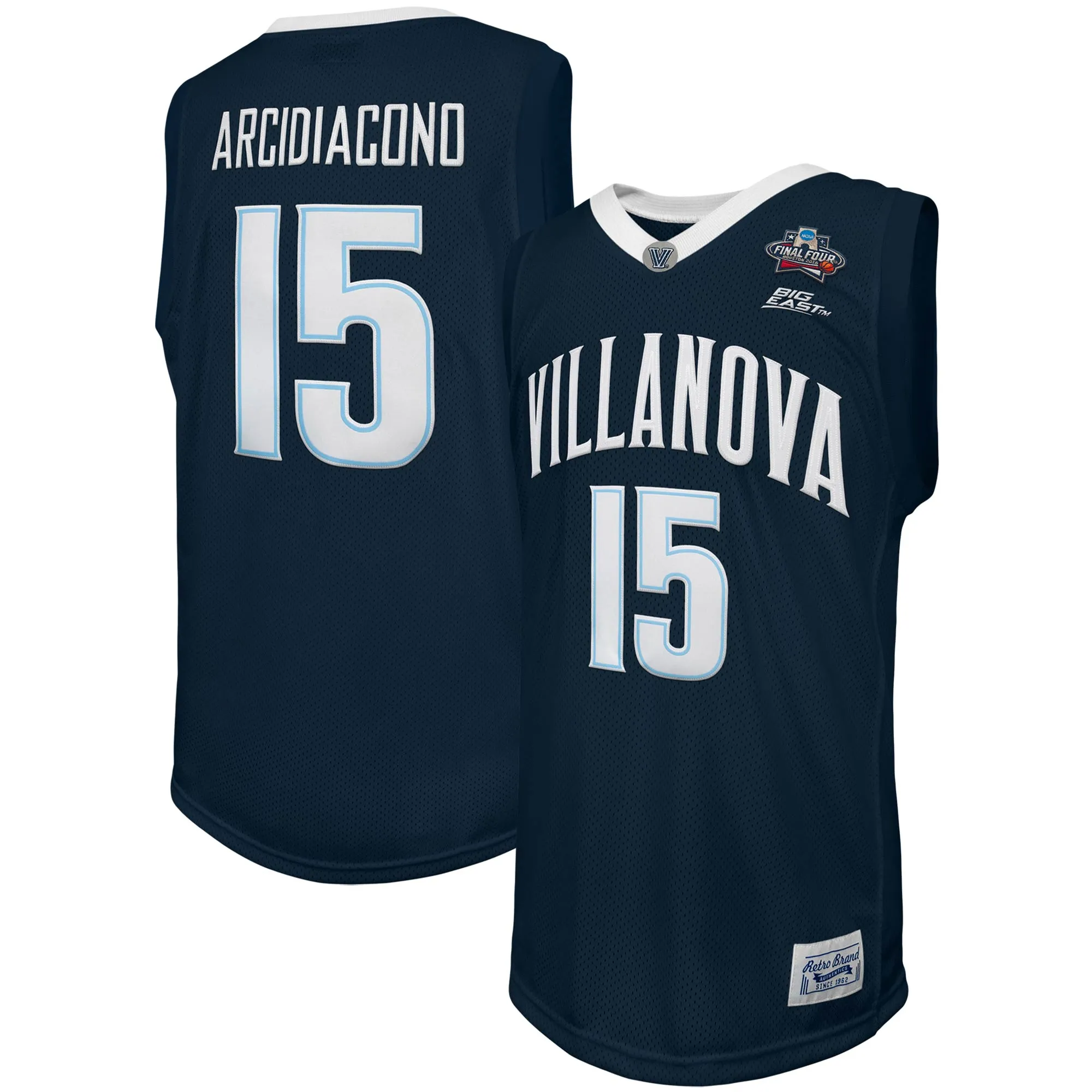 Original Retro Brand Ryan Arcidiacono Villanova Wildcats Navy 2016 NCAA Men's Basketball Tournament March Madness Final Four Com