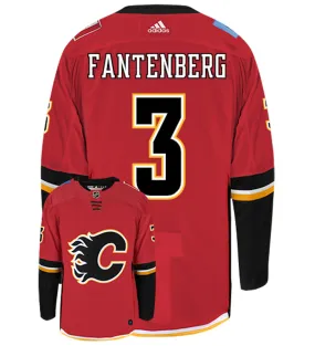 Oscar Fantenberg Calgary Flames Adidas Authentic Home NHL Hockey Jersey     