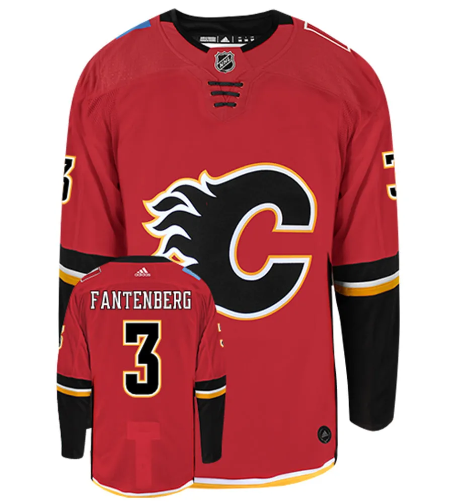 Oscar Fantenberg Calgary Flames Adidas Authentic Home NHL Hockey Jersey     