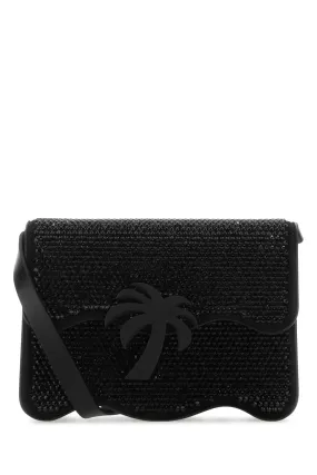 Palm Angels Embellished Suede Palm Beach Crossbody Bag