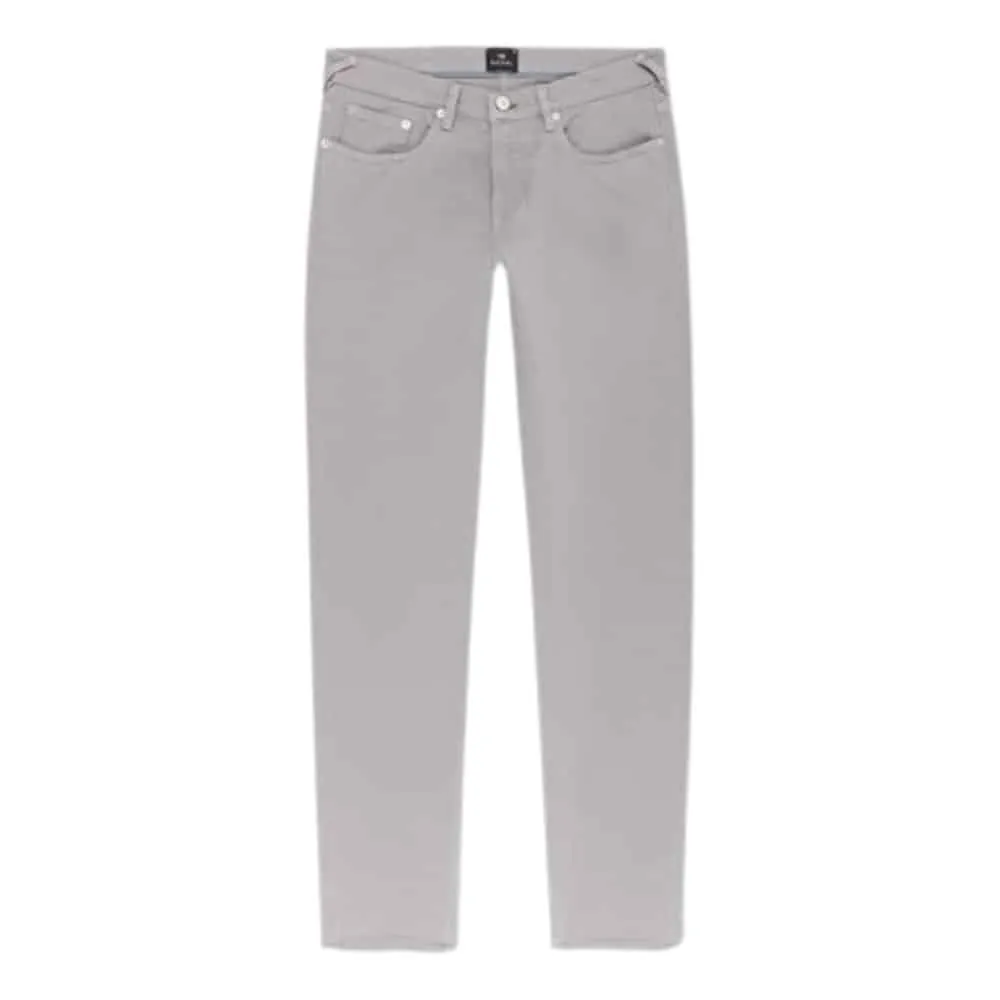 PAUL SMITH Tapered-Fit Light Grey Garment-Dyed Cotton-Stretch Jeans | Menswear Online