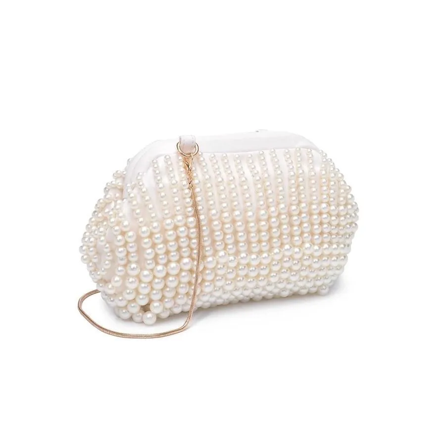 Pearla Beaded Clutch Handbag