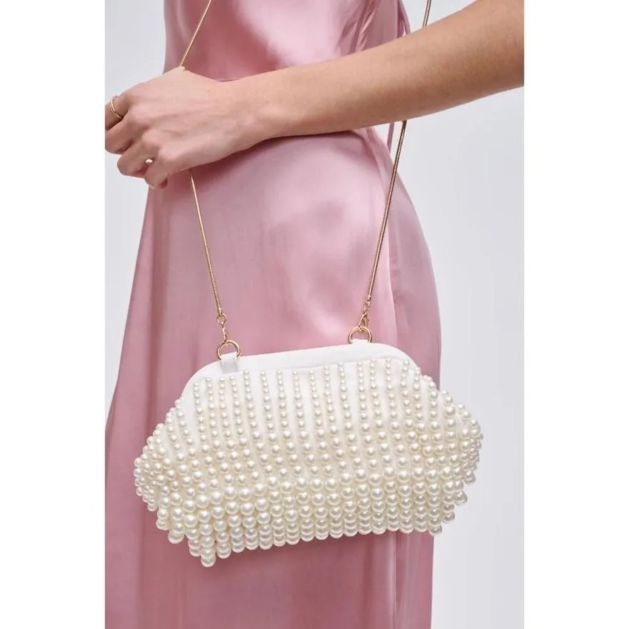 Pearla Beaded Clutch Handbag