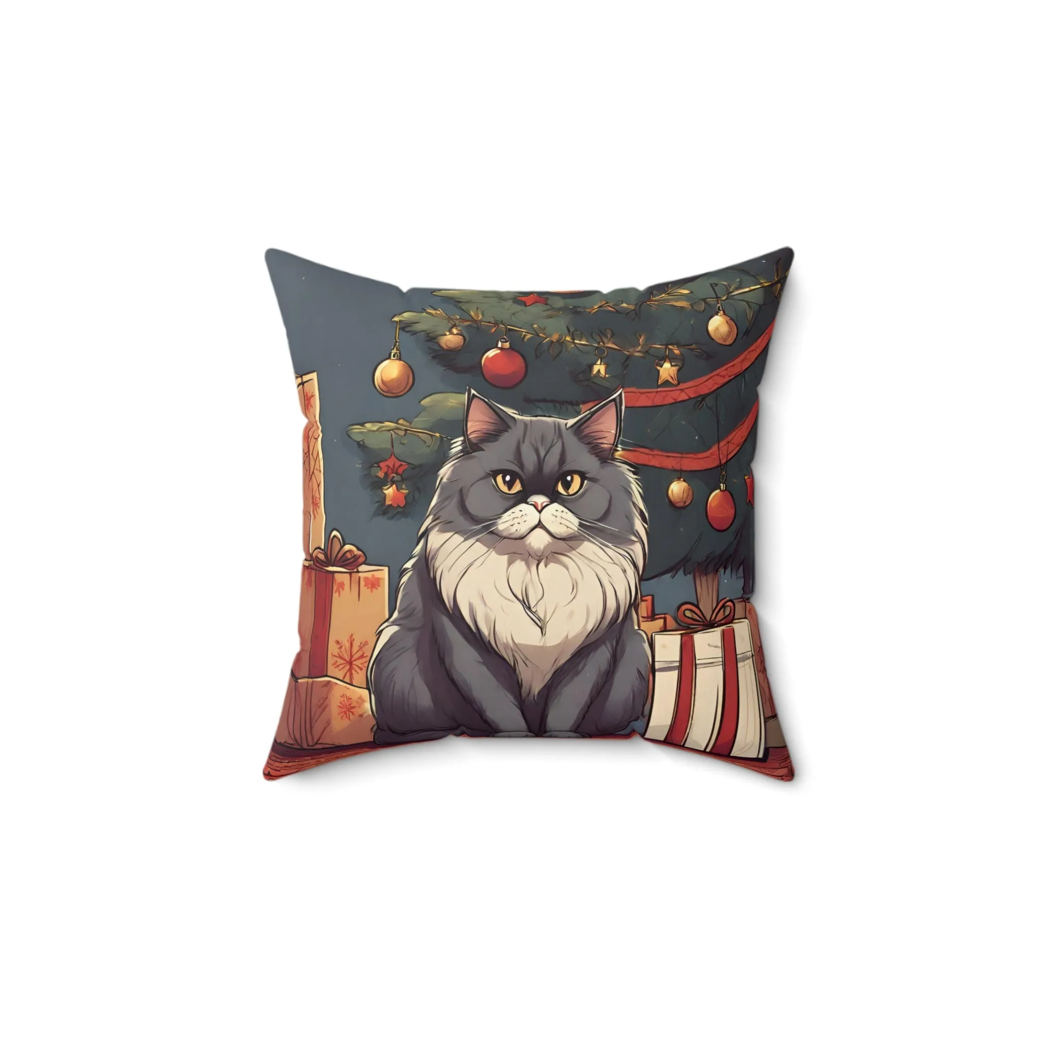 Persian Cat Christmas Pillow