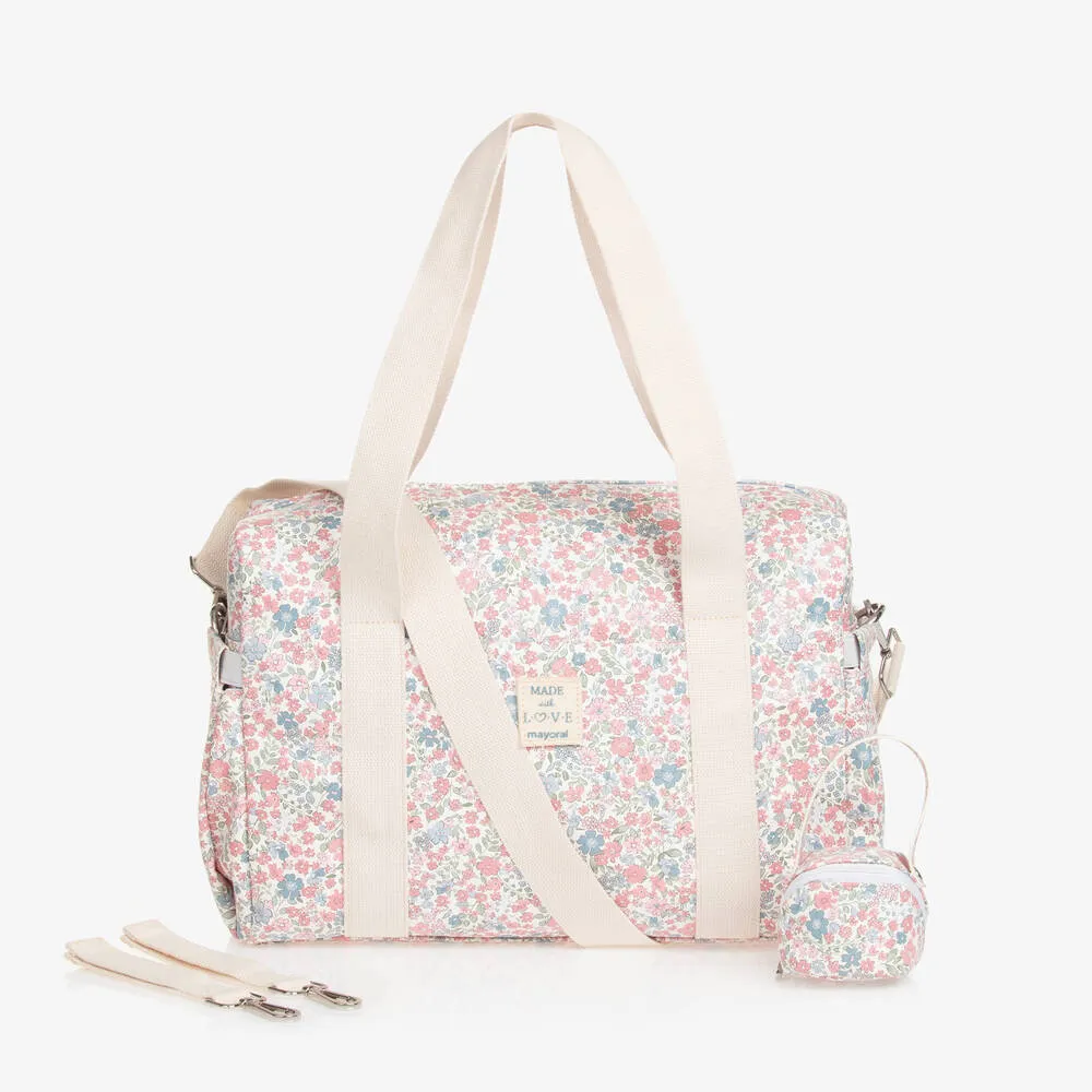 Pink Floral Changing Bag (40cm)