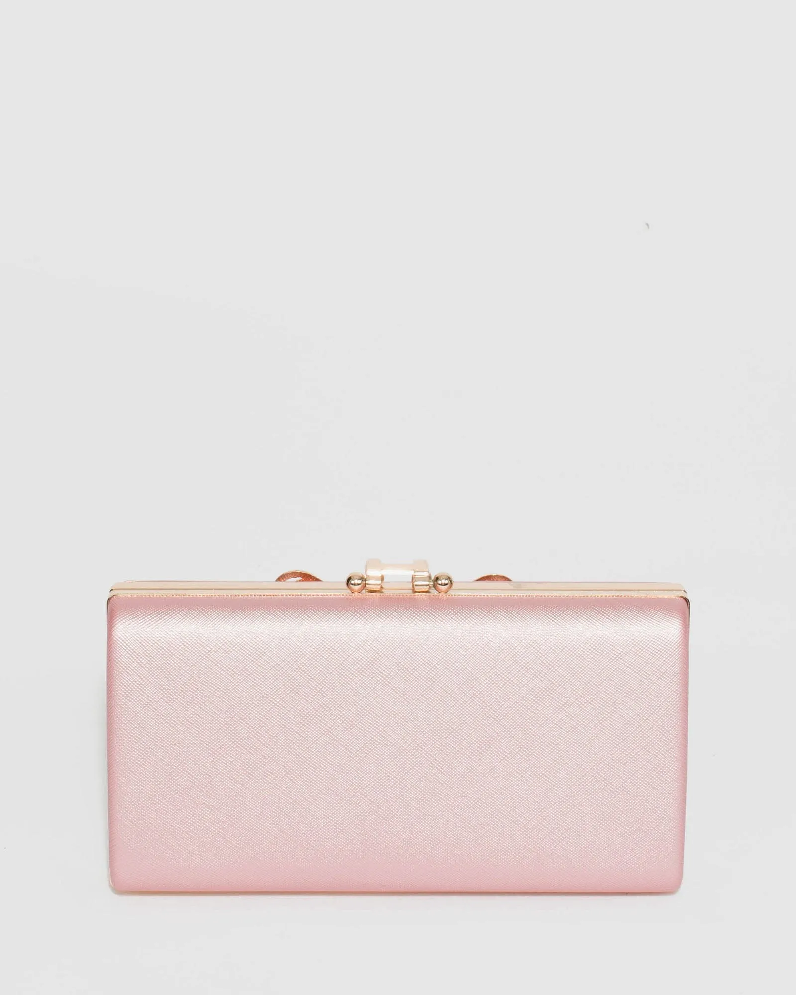 Pink Quinn Clip Clutch Bag