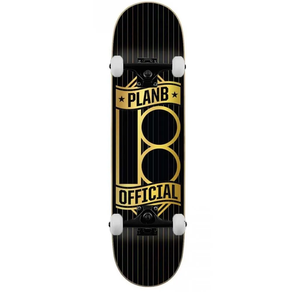 Plan B Banner Gold Complete Skateboard Multi 8.25