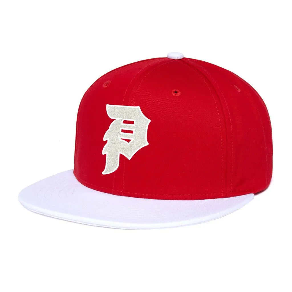 Primitive Skateboard Dirty P Chenille Snapback Hat Red