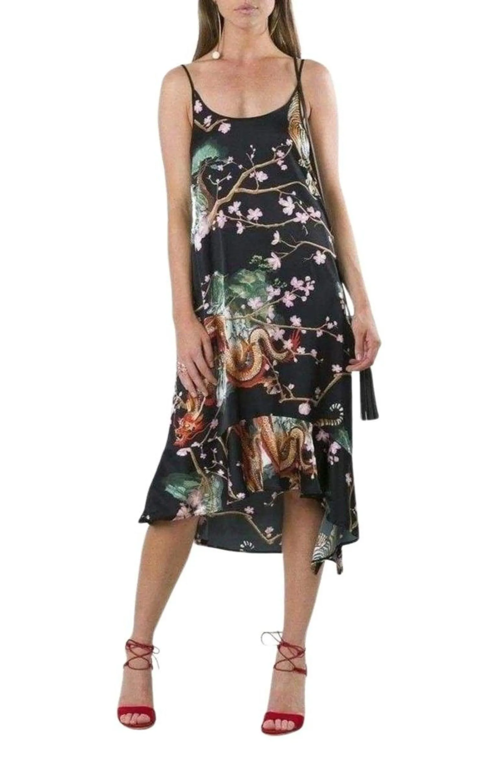 Printed Asymmetric Dress