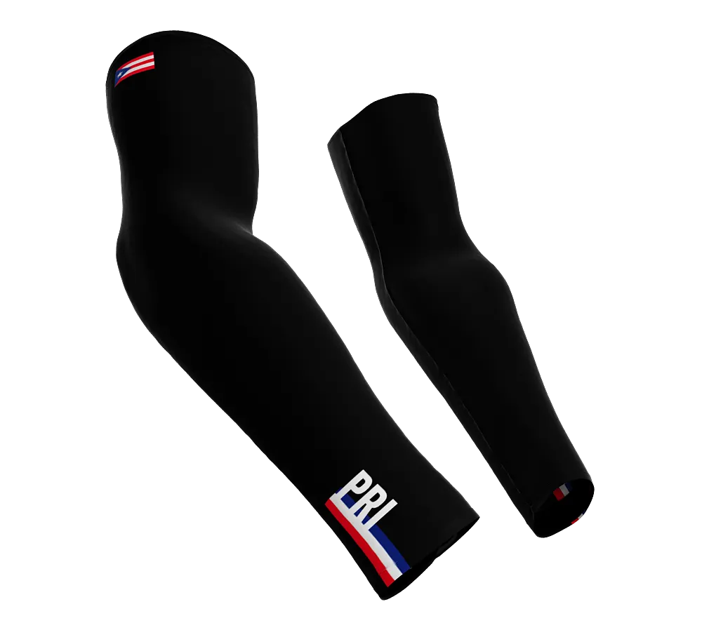 Puerto Rico Code Compression Arm Sleeves - Walking - Cycling - Running - Golf - Baseball - Basketball