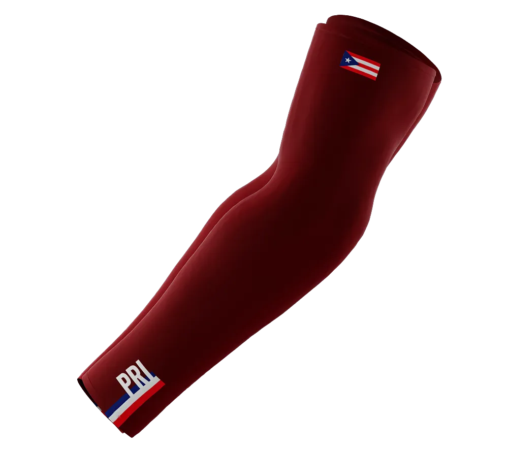 Puerto Rico Code Compression Arm Sleeves - Walking - Cycling - Running - Golf - Baseball - Basketball