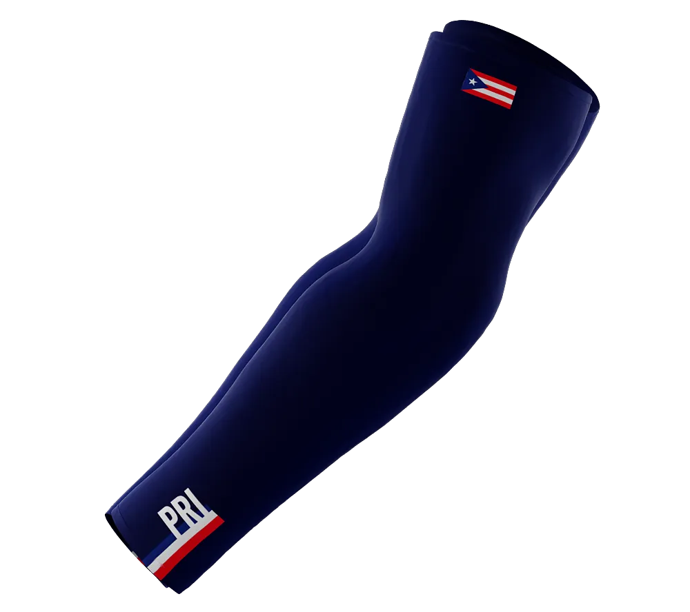 Puerto Rico Code Compression Arm Sleeves - Walking - Cycling - Running - Golf - Baseball - Basketball