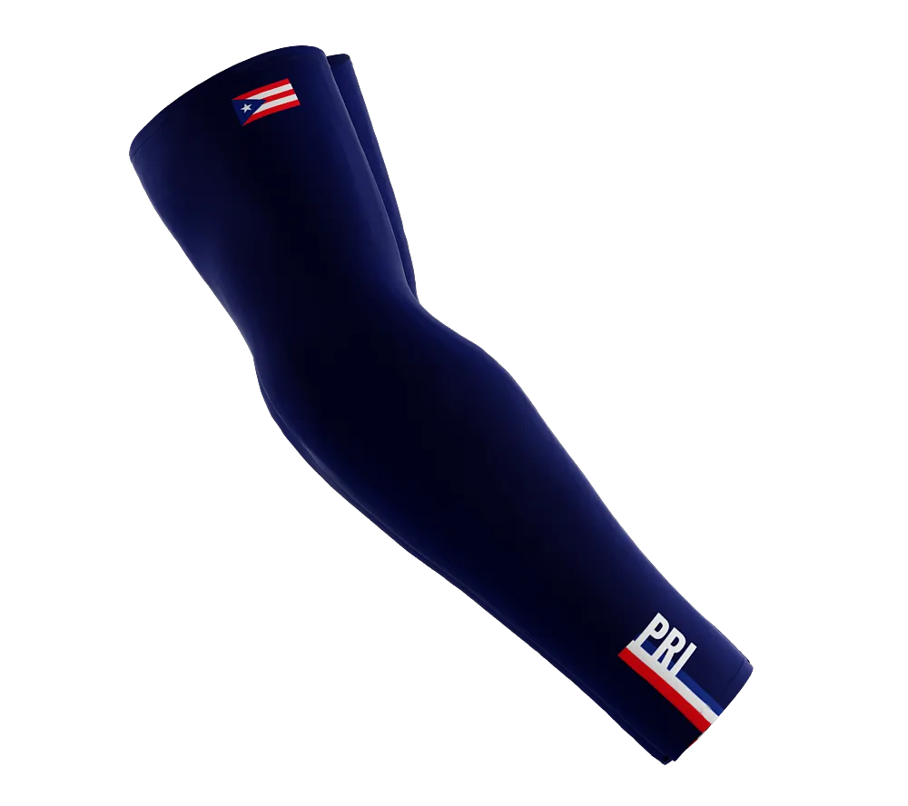 Puerto Rico Code Compression Arm Sleeves - Walking - Cycling - Running - Golf - Baseball - Basketball