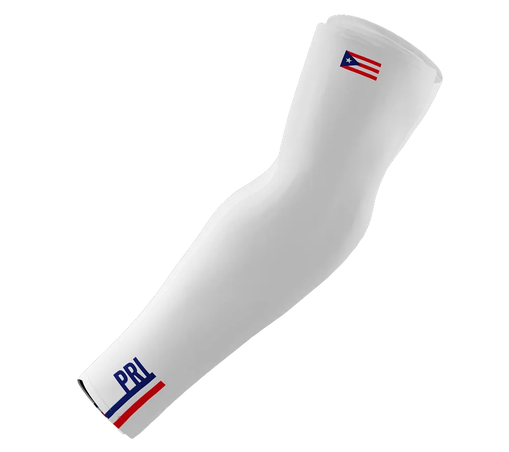 Puerto Rico Code Compression Arm Sleeves - Walking - Cycling - Running - Golf - Baseball - Basketball