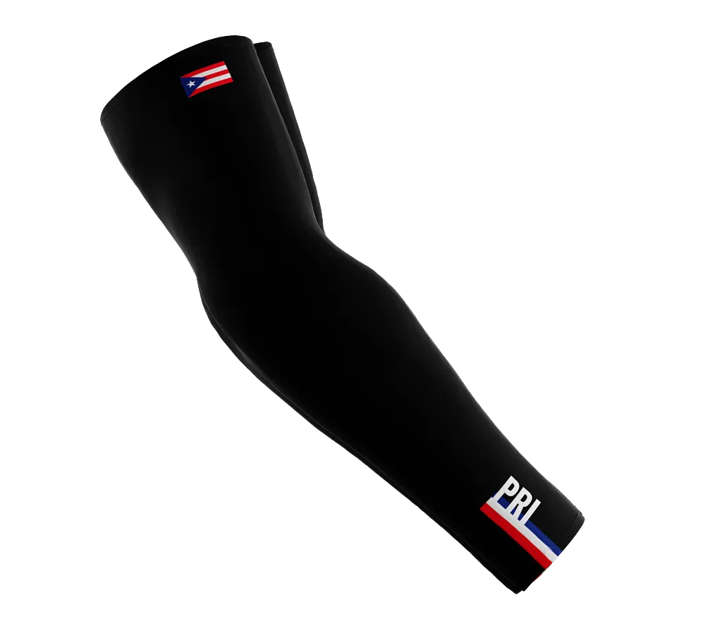 Puerto Rico Code Compression Arm Sleeves - Walking - Cycling - Running - Golf - Baseball - Basketball