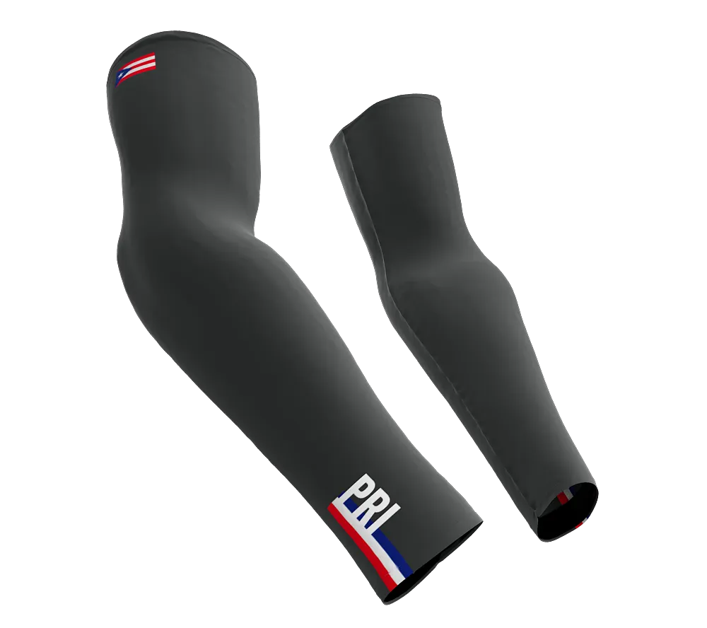 Puerto Rico Code Compression Arm Sleeves - Walking - Cycling - Running - Golf - Baseball - Basketball