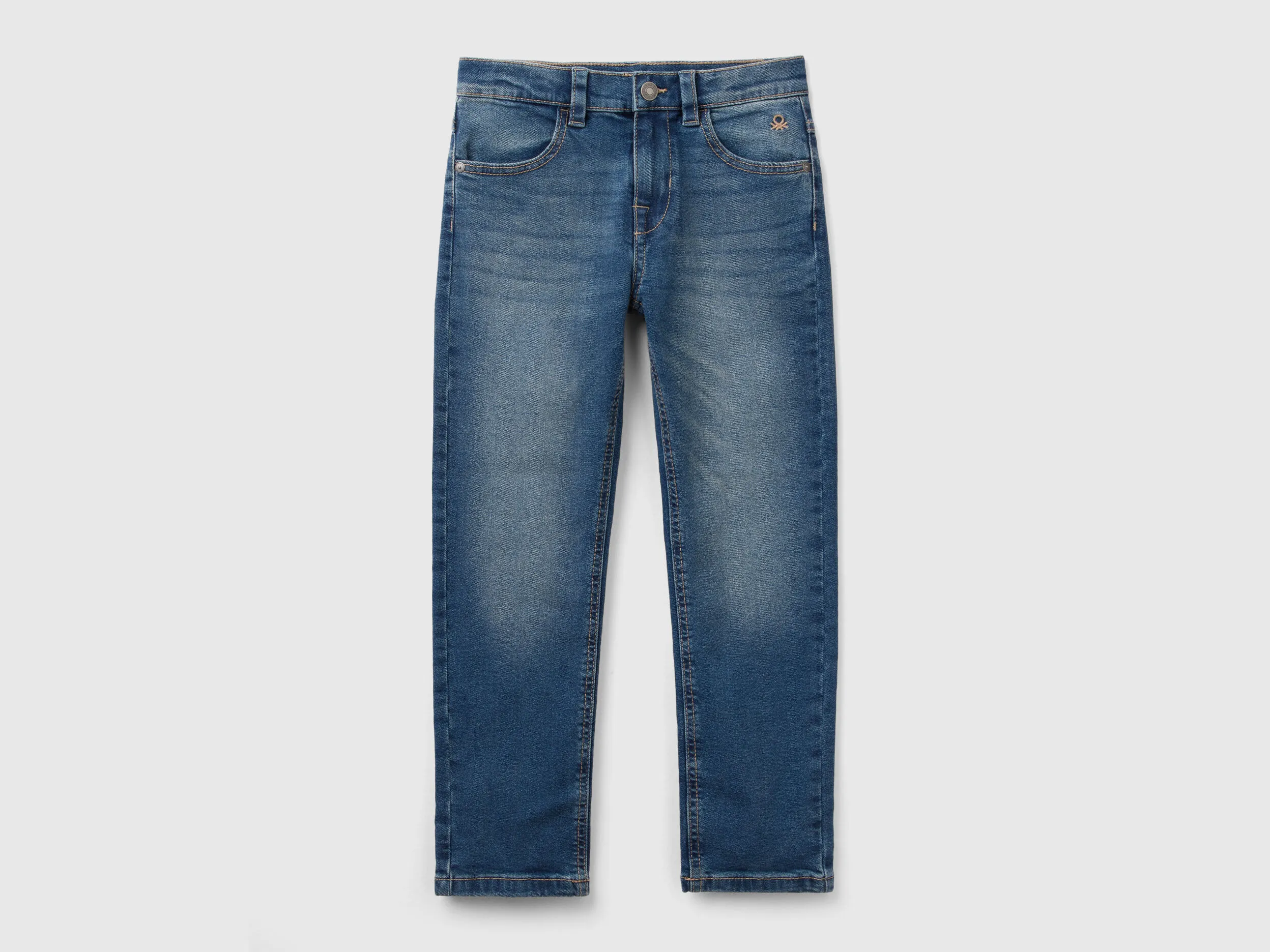 "Eco-Recycle" five-pocket jeans - Dark Blue | Benetton