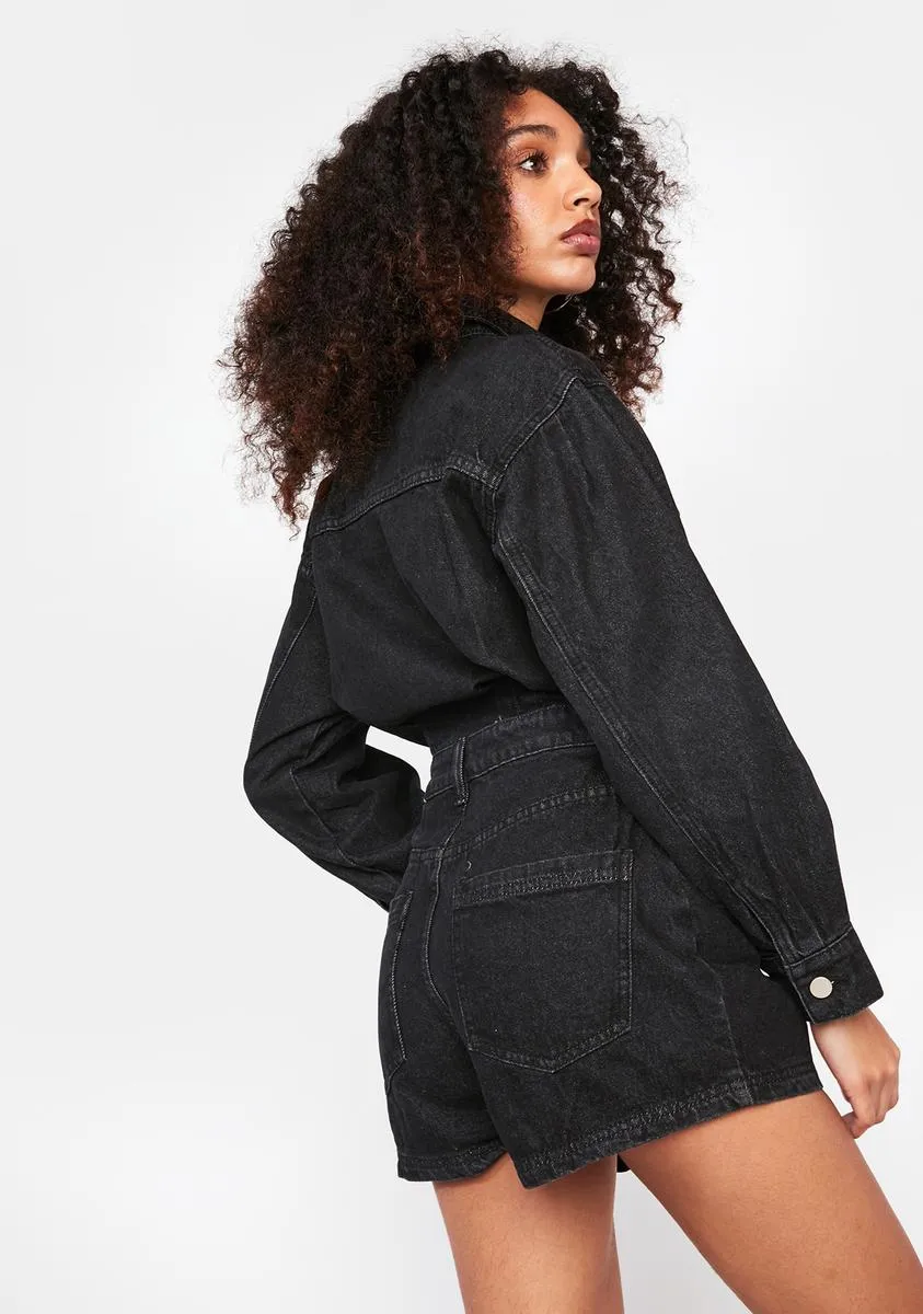 Rad Behavior Denim Romper-