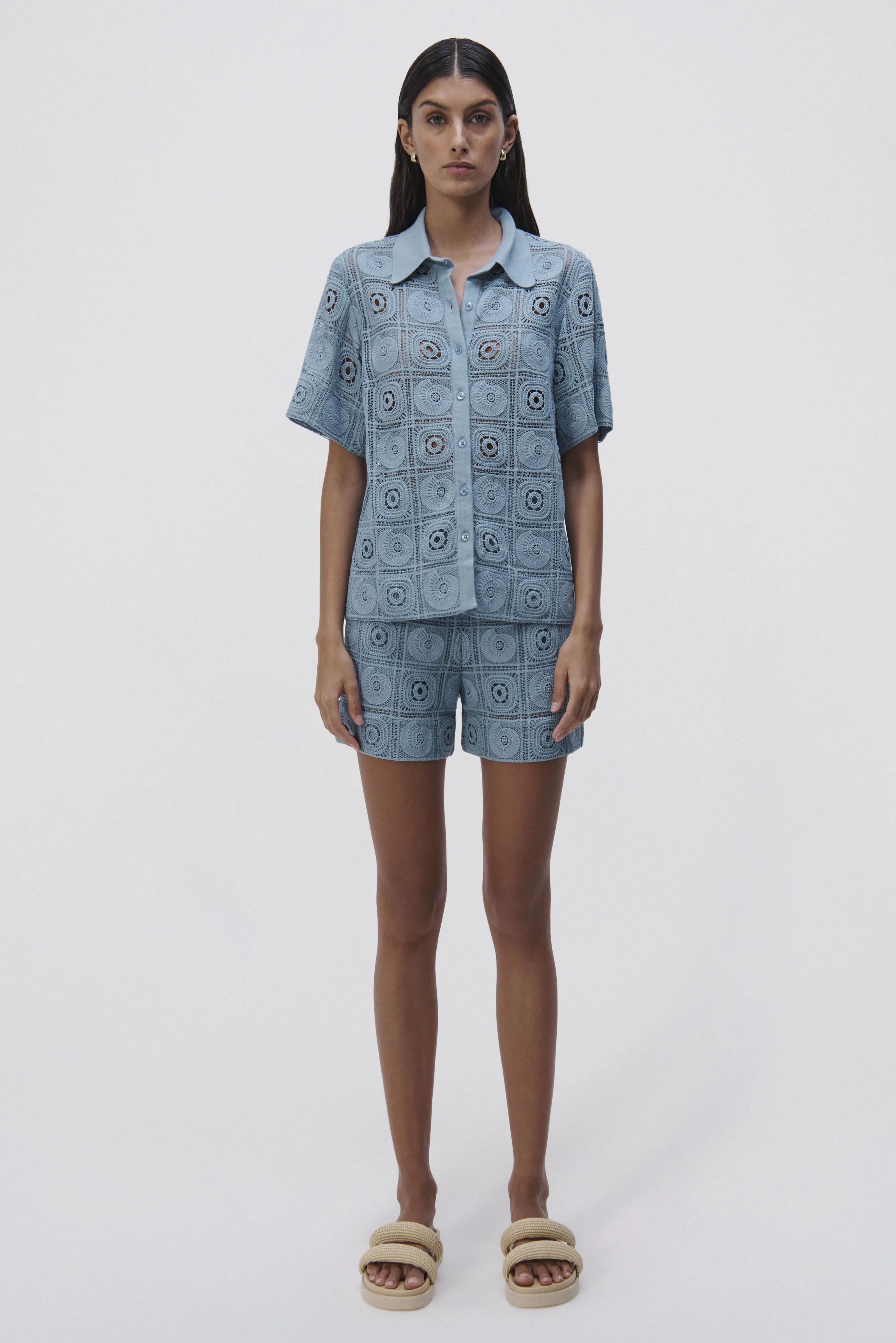 Radia Crochet Coverup Short